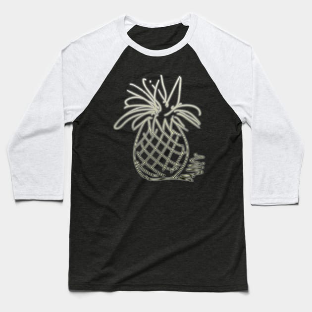 Pineapple Doodle Baseball T-Shirt by A Magical Mess